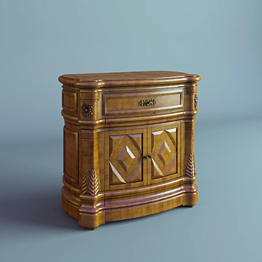 AICO Nightstand: Elegant and Functional 3D model image 1 