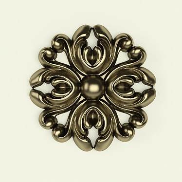 Elegant Stucco Rosette 3D model image 1 