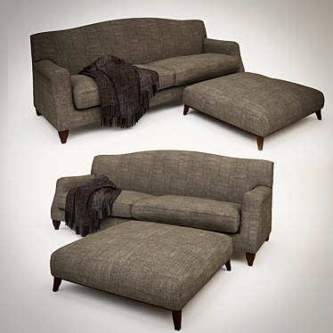 Modern Comfort Sofa 3D model image 1 