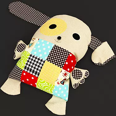 Multi-colored Patchwork Flap Toy 3D model image 1 