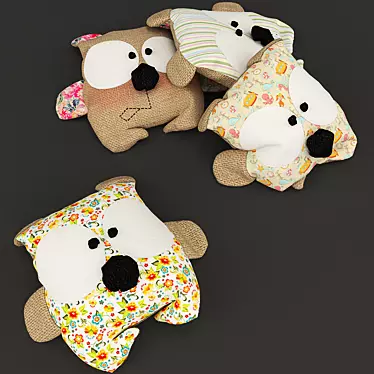 Patchwork Handmade Toys 3D model image 1 