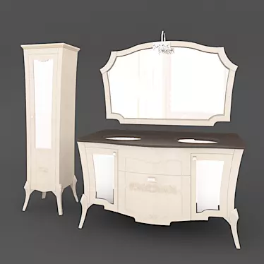 Elegant Eurodesign Garden Vanity 3D model image 1 