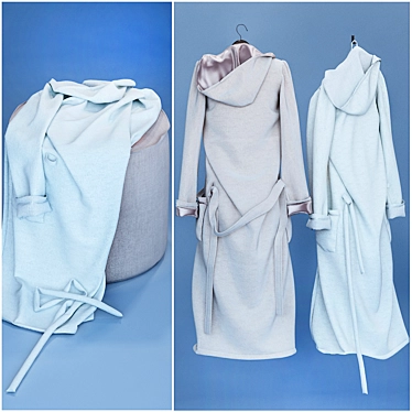 Luxury Robe Hanger: Perfect Bathrobe Storage 3D model image 1 