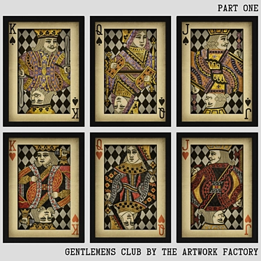 Gentlemen's Club Artwork Set 3D model image 1 