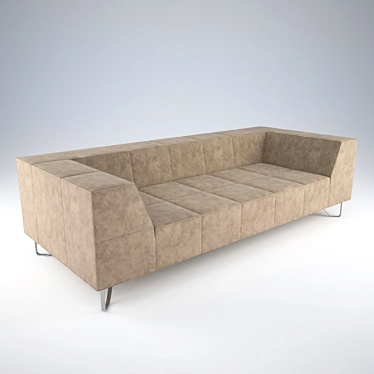 Leather Sofa 3D model image 1 