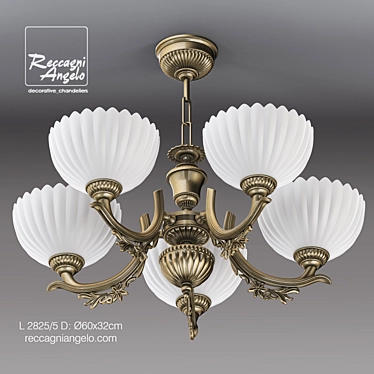 Elegant Reccagni Angelo Chandelier 3D model image 1 