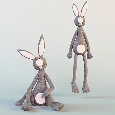 Title: Double the Fun with Rabbit Toys 3D model image 1 