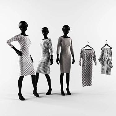 Mannequin Display Dress 3D model image 1 