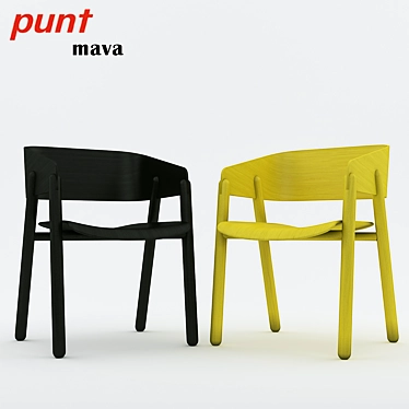 Elegant Mava Accent Chair 3D model image 1 