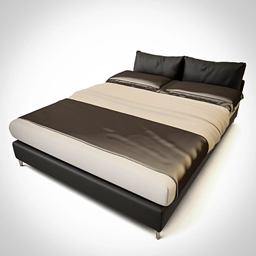 1600*2000 King-Size Bed 3D model image 1 