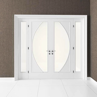 Elegant Leon Double Door Set 3D model image 1 