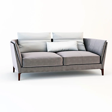 Elegant Bretagne 2-Seater Sofa 3D model image 1 