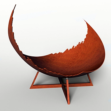 Elegant Armchair: Asahikawa Craftsmanship 3D model image 1 