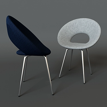 Elegant Ring Chair - Perfect Blend of Style and Comfort 3D model image 1 