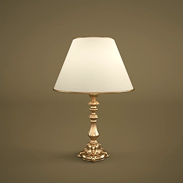 Antique Gold Table Lamp 3D model image 1 