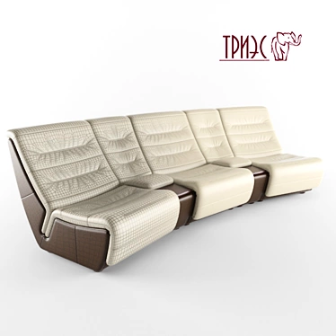 Diana Bay Bed: Ultimate Home Theater Comfort 3D model image 1 