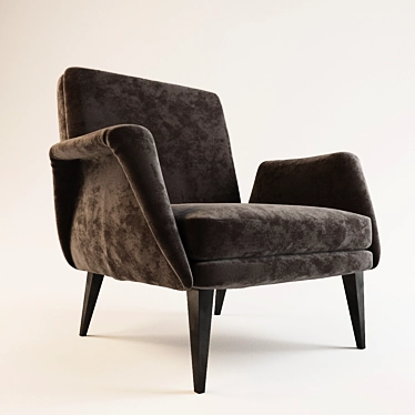 French Mid Century Club Chairs 3D model image 1 