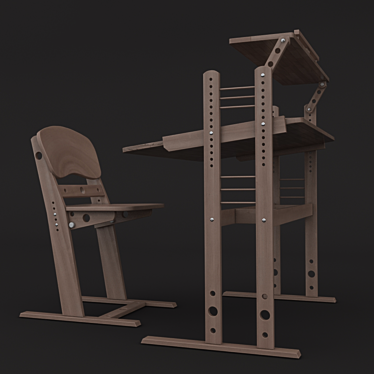 "Schoolboy Plus" Desk & Chair Set 3D model image 1 