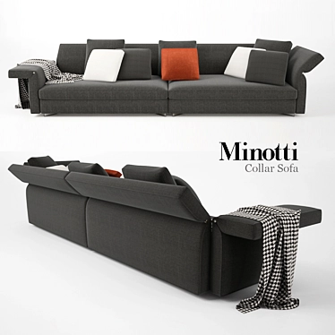 Sophisticated Comfort: Minotti Collar Sofa 3D model image 1 