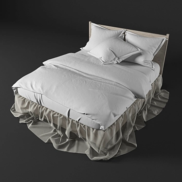 Bed with ruffles
