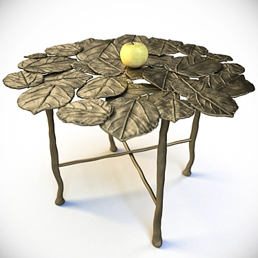 Elegant Nymphaea Oval Table 3D model image 1 