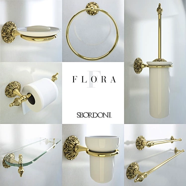 Elegant Flora Accessories Collection 3D model image 1 
