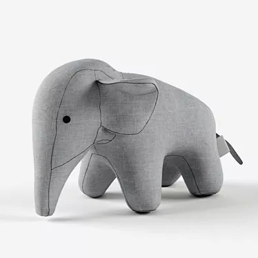 Adorable Plush Elephant Toy 3D model image 1 