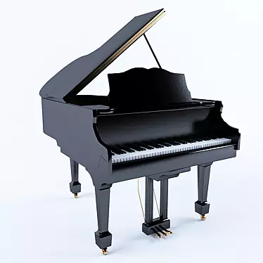 Classic Upright Piano 3D model image 1 
