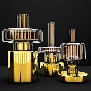 ArtDeco Vases: Elegance in Bloom 3D model image 1 