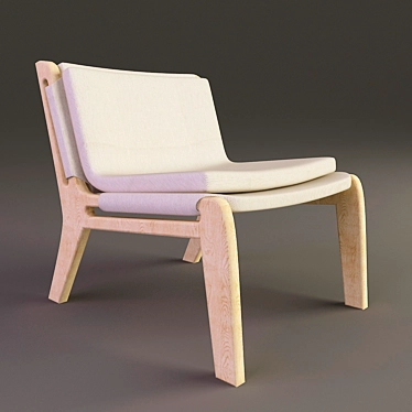 Elegant MALMO Chair in White 3D model image 1 