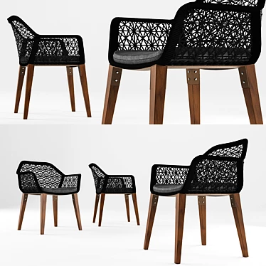 Modern Woven Chair | Sleek Design 3D model image 1 