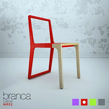 Contrasting Design Chair by Branca Lisboa 3D model image 1 