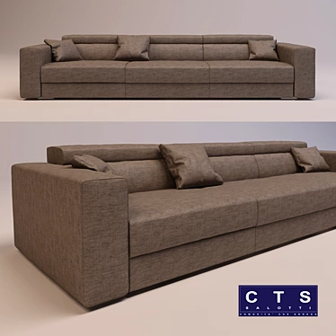 Modern Swing Sofa - Compact and Stylish 3D model image 1 