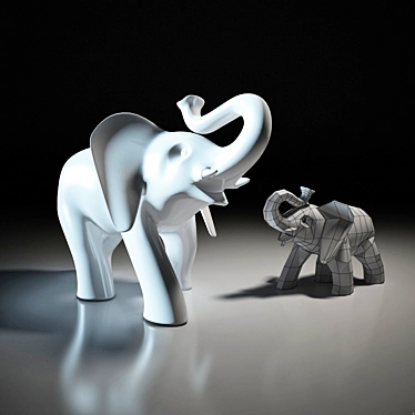 Title: Elegant Elephant Figurine 3D model image 1 