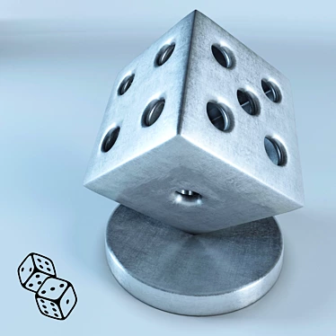 Metal Precision Dice 3D model image 1 