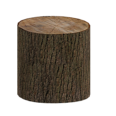 Rustic Oak Stump 3D model image 1 