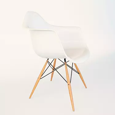 VITRA Eames Plastic Armchair: Sleek Modern Design 3D model image 1 