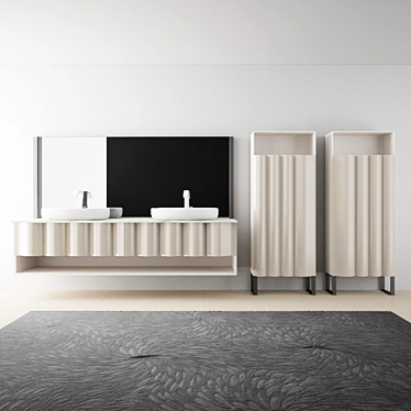 Elegant LEON Vanity Unit 3D model image 1 