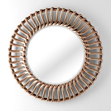 Modern Braid Mirror: Stylish Reflection 3D model image 1 