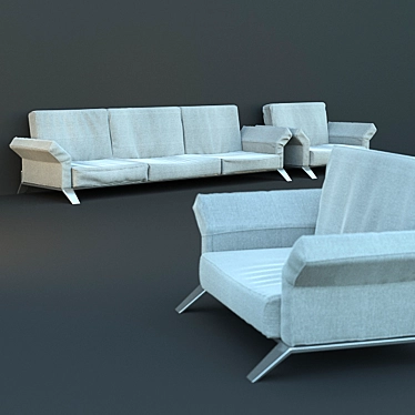 Comfort Collection: Spacious Sofas & Stylish Armchairs 3D model image 1 