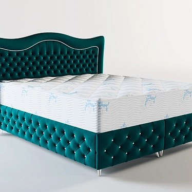 Elegant Classic Bed 3D model image 1 