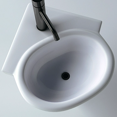 Compact Square Wash Basin - 35x35cm 3D model image 1 