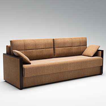 Sleek Modern Sofa 3D model image 1 