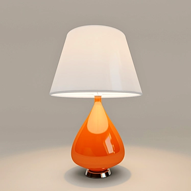 Elegant Teardrop Table Lamp 3D model image 1 