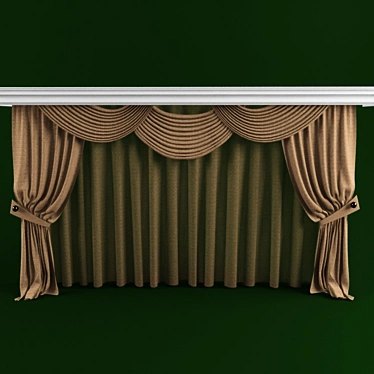 Classic Curtain Set 3D model image 1 