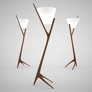 Japanese Design Lamp by Ebina 3D model image 1 