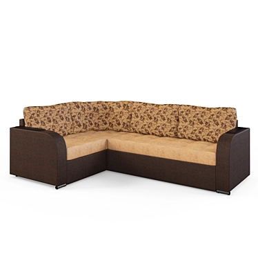 Luxury Baroque Corner Sofa 3D model image 1 