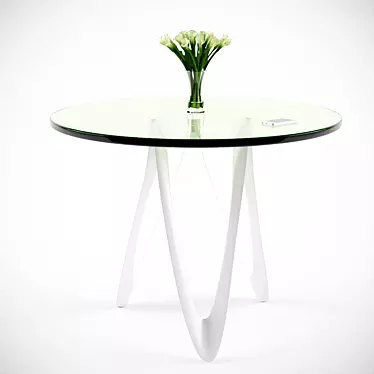 Prismea Round Glass Table 3D model image 1 