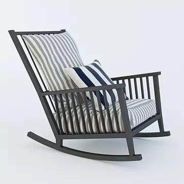 Gervasoni Grey Rocking Chair 3D model image 1 