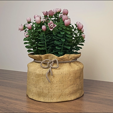 Blooming Delights: Bag of Flowers 3D model image 1 